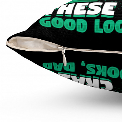 Alternative view of Thanks For The Genes That Provided These Crazy Good Looks Dad Gift From Kids Throw Pillow - Decorative Pillow