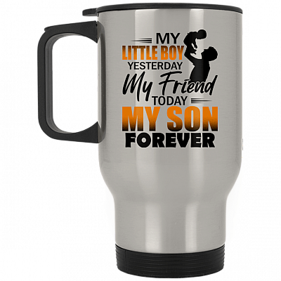 14 oz. Silver Travel Mug