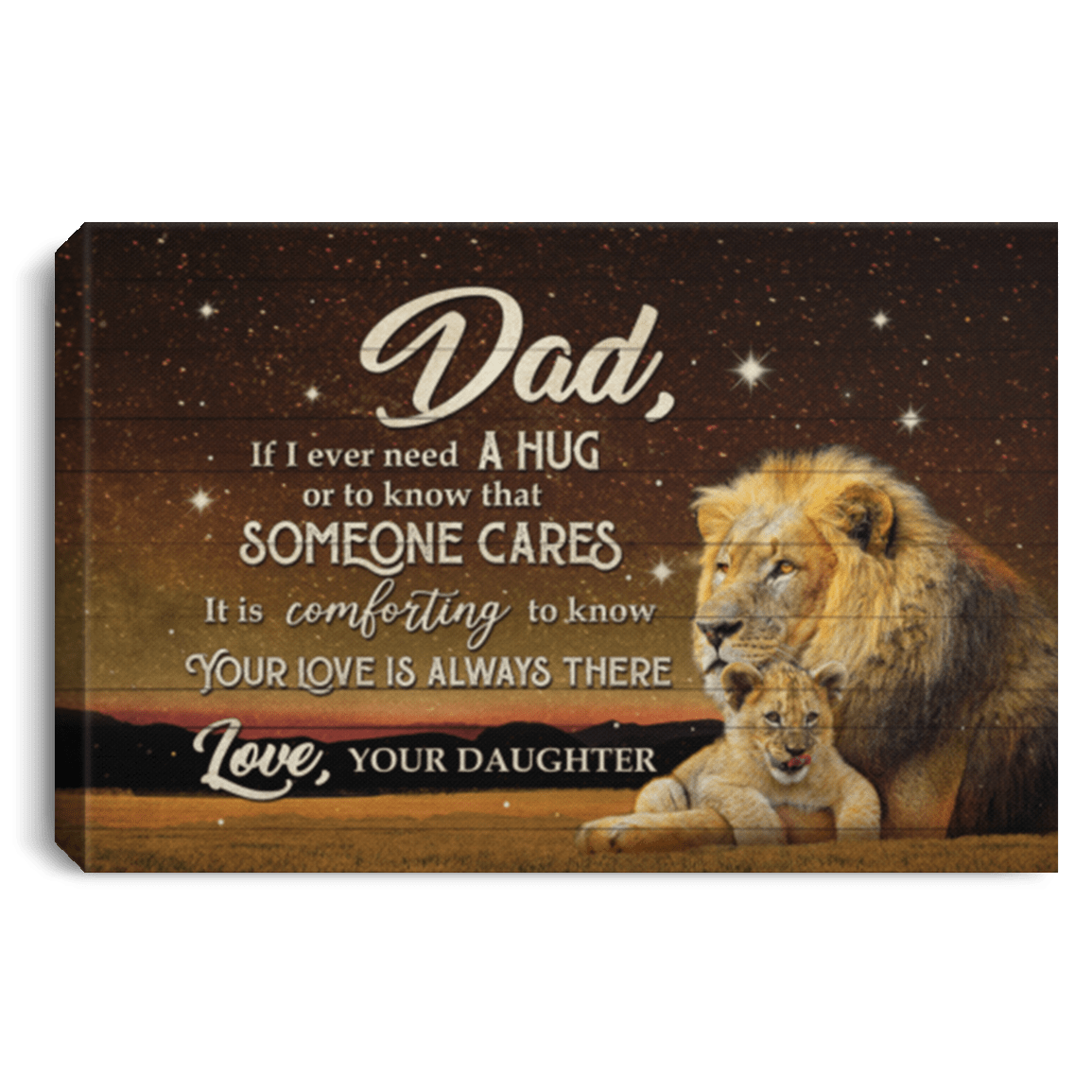 If I Ever Need A Hug Gift For Dad From Daughter Gallery Wrapped Framed Canvas Prints - Home Decor Wall Art, White, 0.75'' Framed Canvas If I Ever Need A Hug Gift For Dad From Daughter Gallery Wrapped Framed Canvas Prints - Home Decor Wall Art, White, 0.75'' Framed Canvas