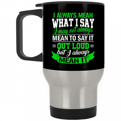 14 oz. Silver Travel Mug
