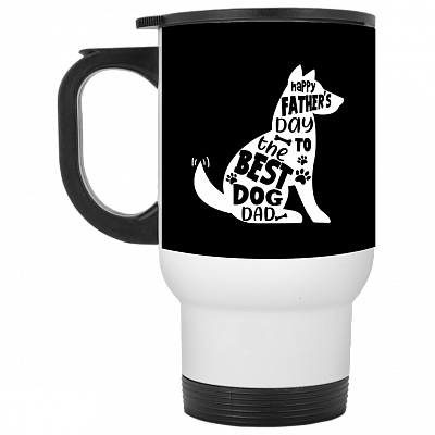 14 oz. White Travel Mug