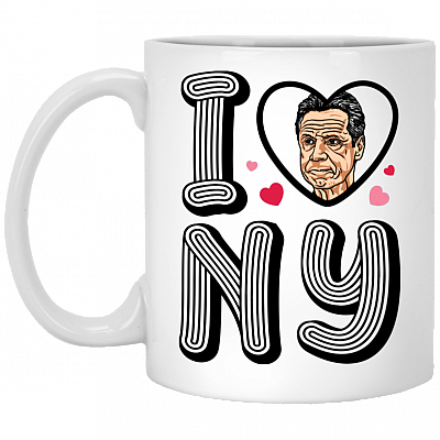 I Cuomo New York Ceramic Coffee Mug - Beer Stein - Water Bottle - Color Changing Mug - I Love NY Mug, White, 11 oz. White Mug