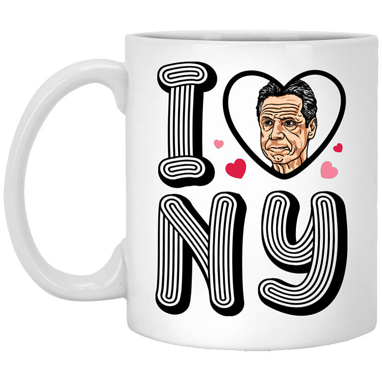 I Cuomo New York Ceramic Coffee Mug - Beer Stein - Water Bottle - Color Changing Mug - I Love NY Mug, White, 11 oz. White Mug