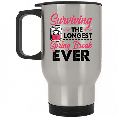 14 oz. Silver Travel Mug