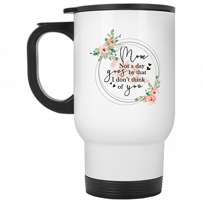 14 oz. White Travel Mug