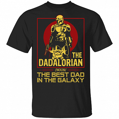 The Dadalorian Definition The Best Dad In The Galaxy Vintage Retro Father's Day T-shirt, Black, Unisex T-Shirt
