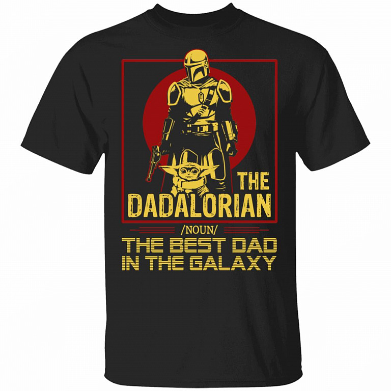 The Dadalorian Definition The Best Dad In The Galaxy Vintage Retro Father's Day T-shirt, Black, Unisex T-Shirt