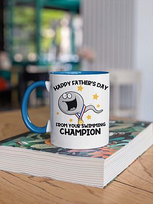 Alternative view of Happy Father's Day From Your Swimming Champion Ceramic Accent Mug - Coffee Mug