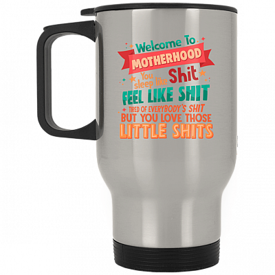 14 oz. Silver Travel Mug