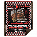Personalized To My Husband Never Forget That I Love You Your Wife Fleece Blanket – Premium Sherpa Blanket, White, Woven Blanket - 50x60