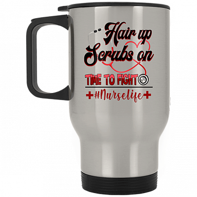 14 oz. Silver Travel Mug