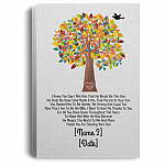 Mother Of The Groom Personalized Canvas Prints - Gift From Bride - Mother In Law Custom Poster Wall Art, White, 0.75'' Framed Canvas