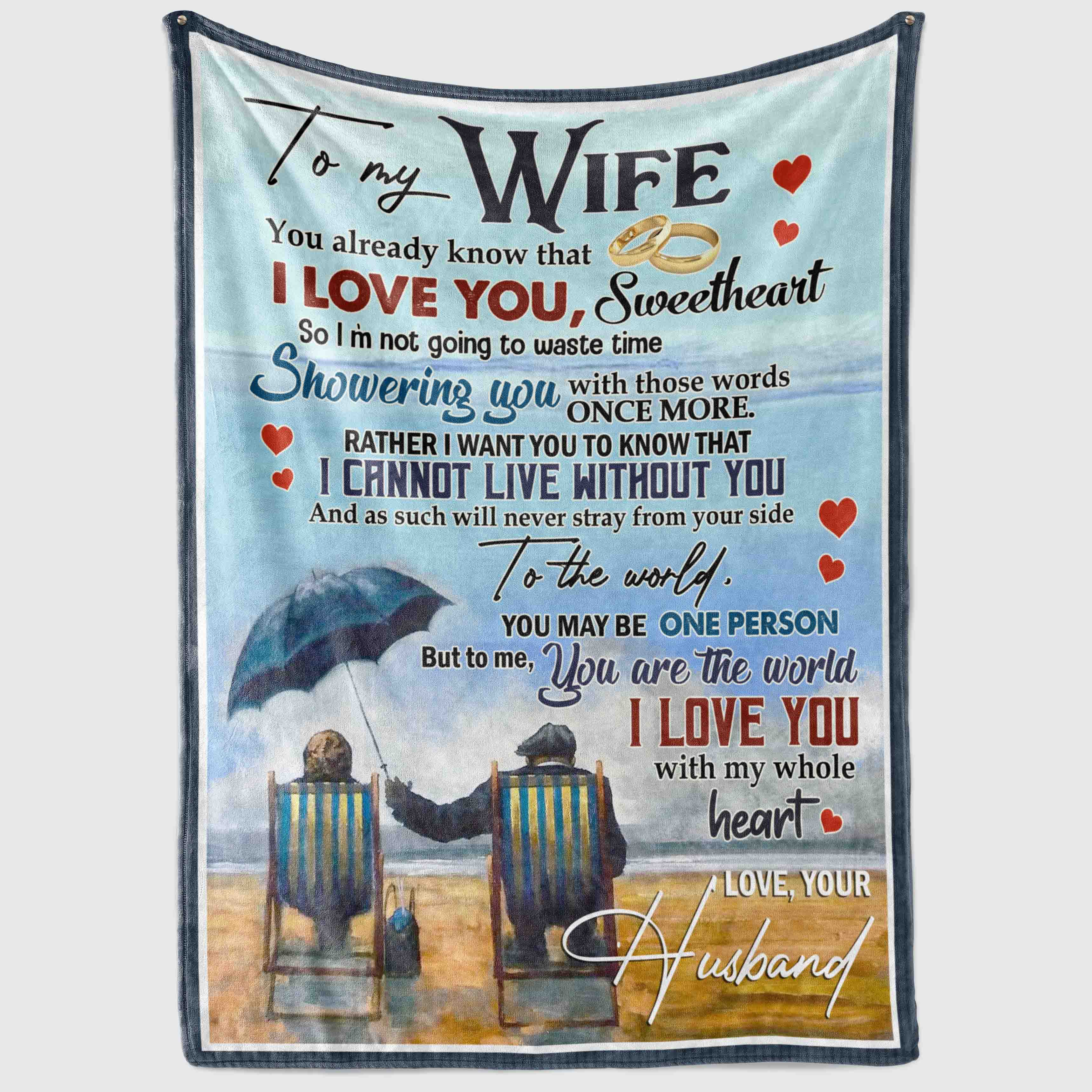 1VT. To My Wife Already Know blanket mockup