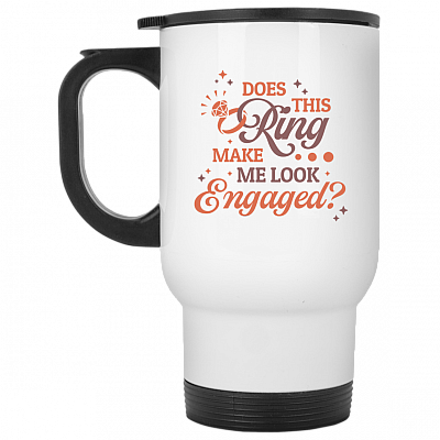 14 oz. White Travel Mug