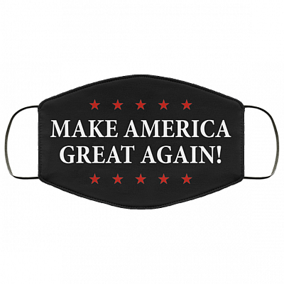 Make America Great Again Washable Reusable Custom – Printed Cloth Face Mask Cover, Black, Cloth Face Mask