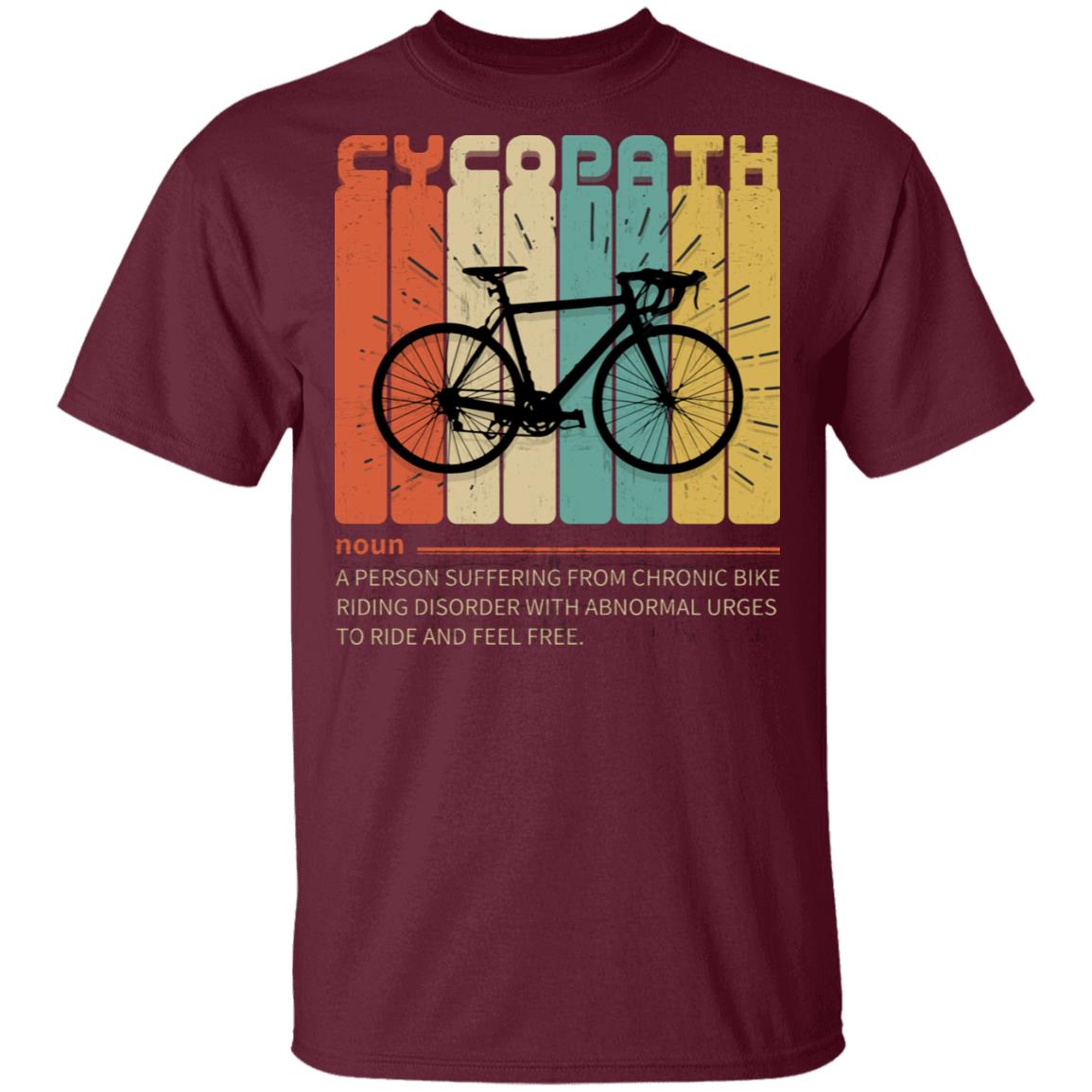 Cycling T-Shirt Vintage Cycopath T-Shirt Funny Cyclist T-Shirt