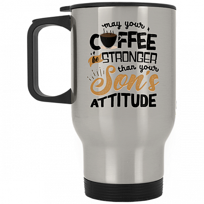 14 oz. Silver Travel Mug
