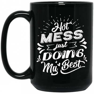 15 oz. Black Mug
