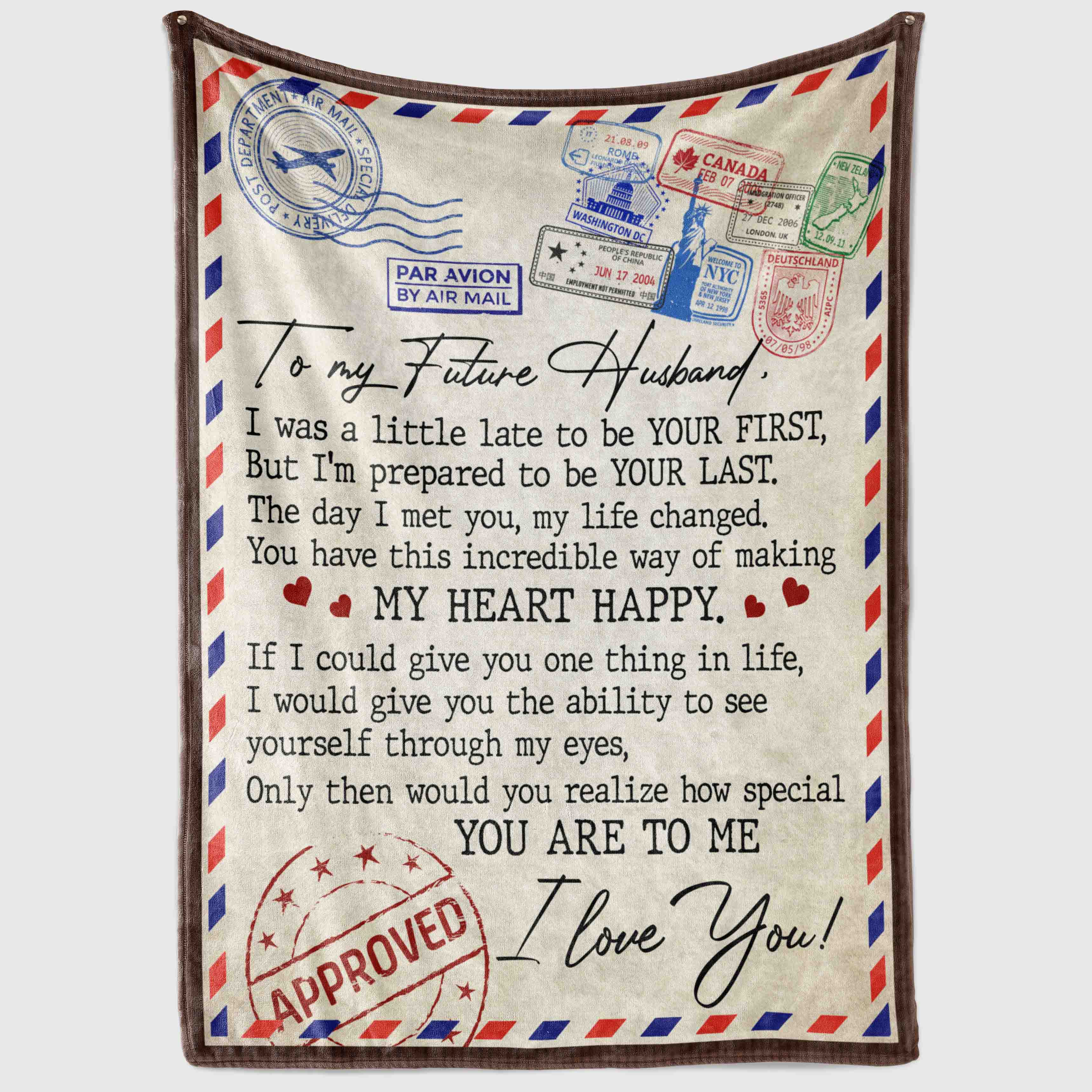 4VT. To My Future Husband Letter blanket mockup