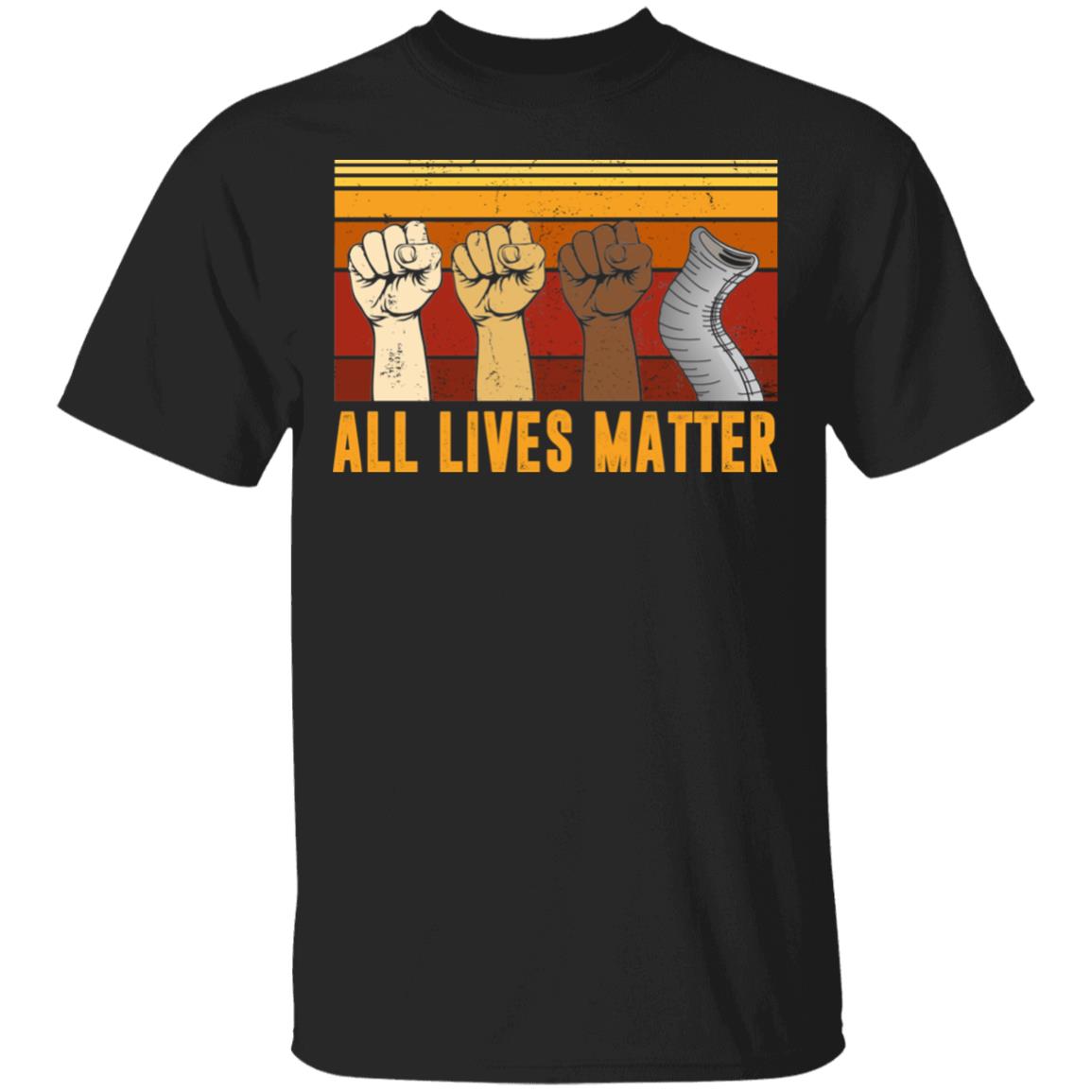 All Lives Matter Vintage T-Shirt - Elephant Shirt, Black, Unisex T-Shirt