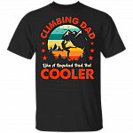 Vintage Climbing Dad Like A Regular Dad But Cooler Father's Day Gift For Dad T-shirt, Black, Unisex T-Shirt