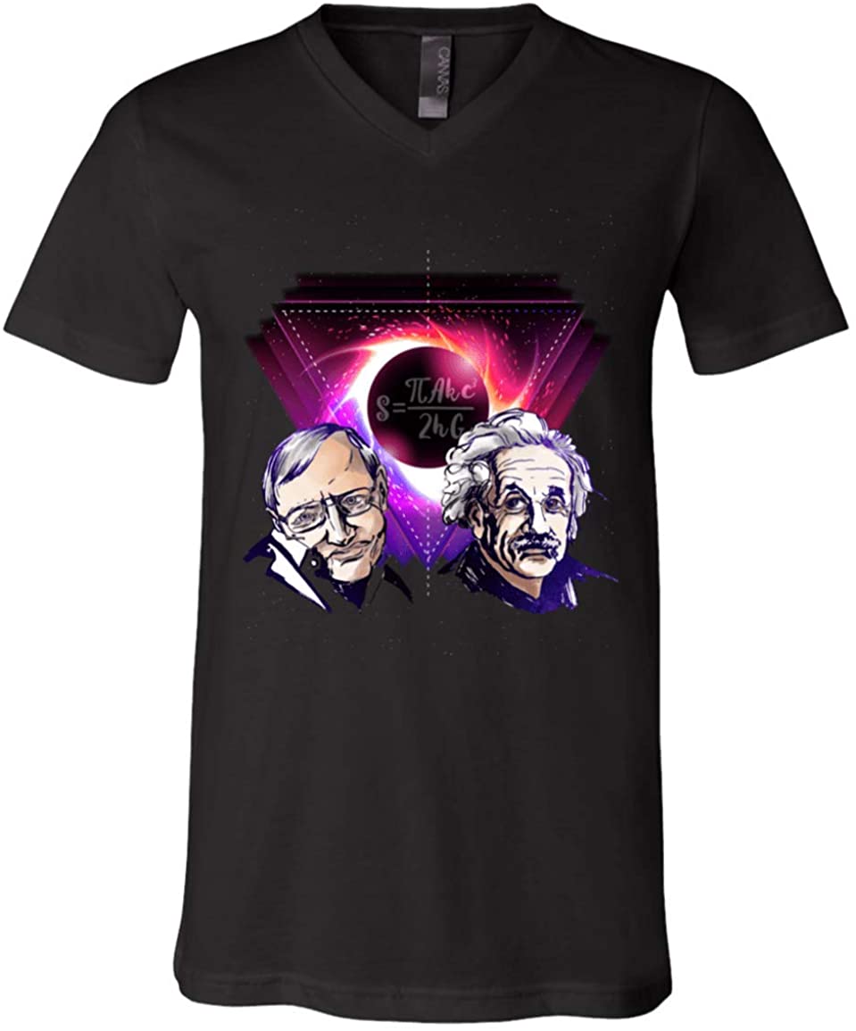 Black Hole T-Shirt - Science Shirt, V-neck T-Shirt, Black