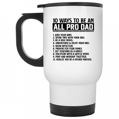 14 oz. White Travel Mug