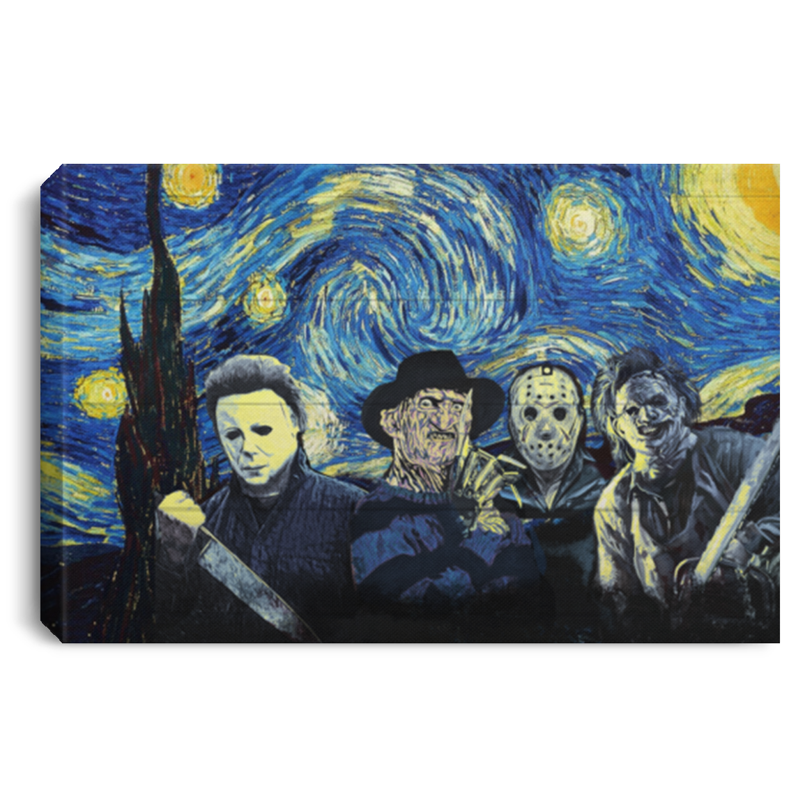 Starry Horror Character Night Halloween Framed Canvas Print - Unframed Poster, White, 0.75'' Framed Canvas Starry Horror Character Night Halloween Framed Canvas Print - Unframed Poster, White, 0.75'' Framed Canvas