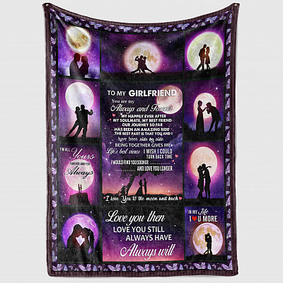 Alternative view of To My Girlfriend You Are My Always And Forever Fleece Blanket - Premium Sherpa Blanket - Woven Blanket