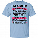 Im A Mom Classy Bougie Ratchet T-Shirt - Funny Mom Shirt, Light Blue, Unisex T-Shirt