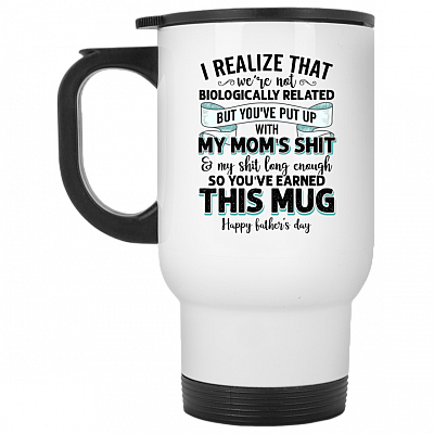 14 oz. White Travel Mug