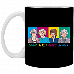 Savage Classy Bougie Golden Girl-S Funny Sarcasm Coffee Mug - Beer Stein - Water Bottle, Black, 11 oz. White Mug