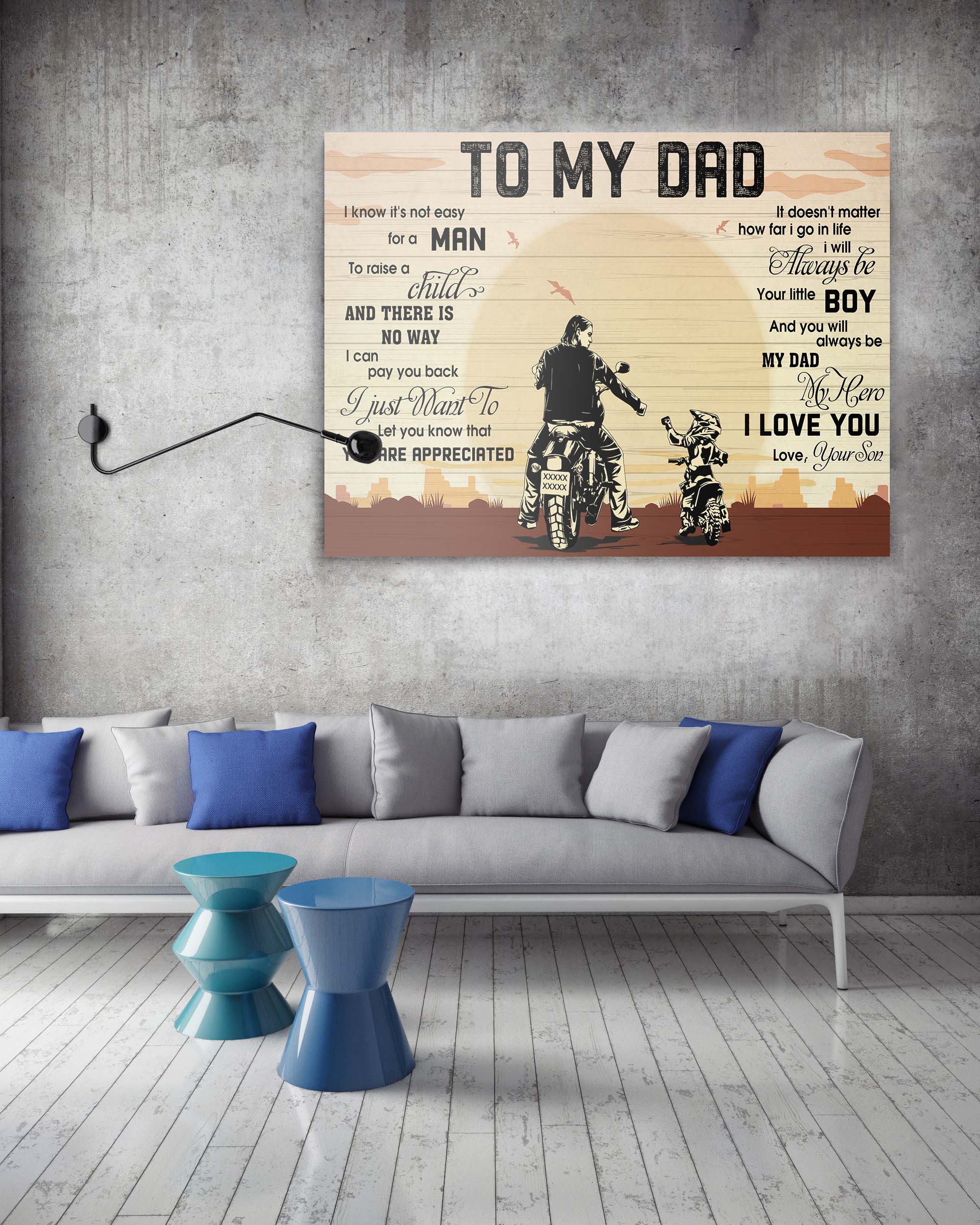 mock up poster with vintage hipster loft interior background, 3D