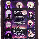 To My Boyfriend You Are My Always And Forever Fleece Blanket - Premium Sherpa Blanket - Woven Blanket, White, Cozy Plush Fleece Blanket - 50x60