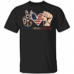 Love Peace Justice T-Shirt - Black Lives Matter Shirt, Black, Unisex T-Shirt