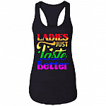 Ladies Just Taste Better Tank Top - Ladies Racerback Tank, Black, Ladies Racerback Tank