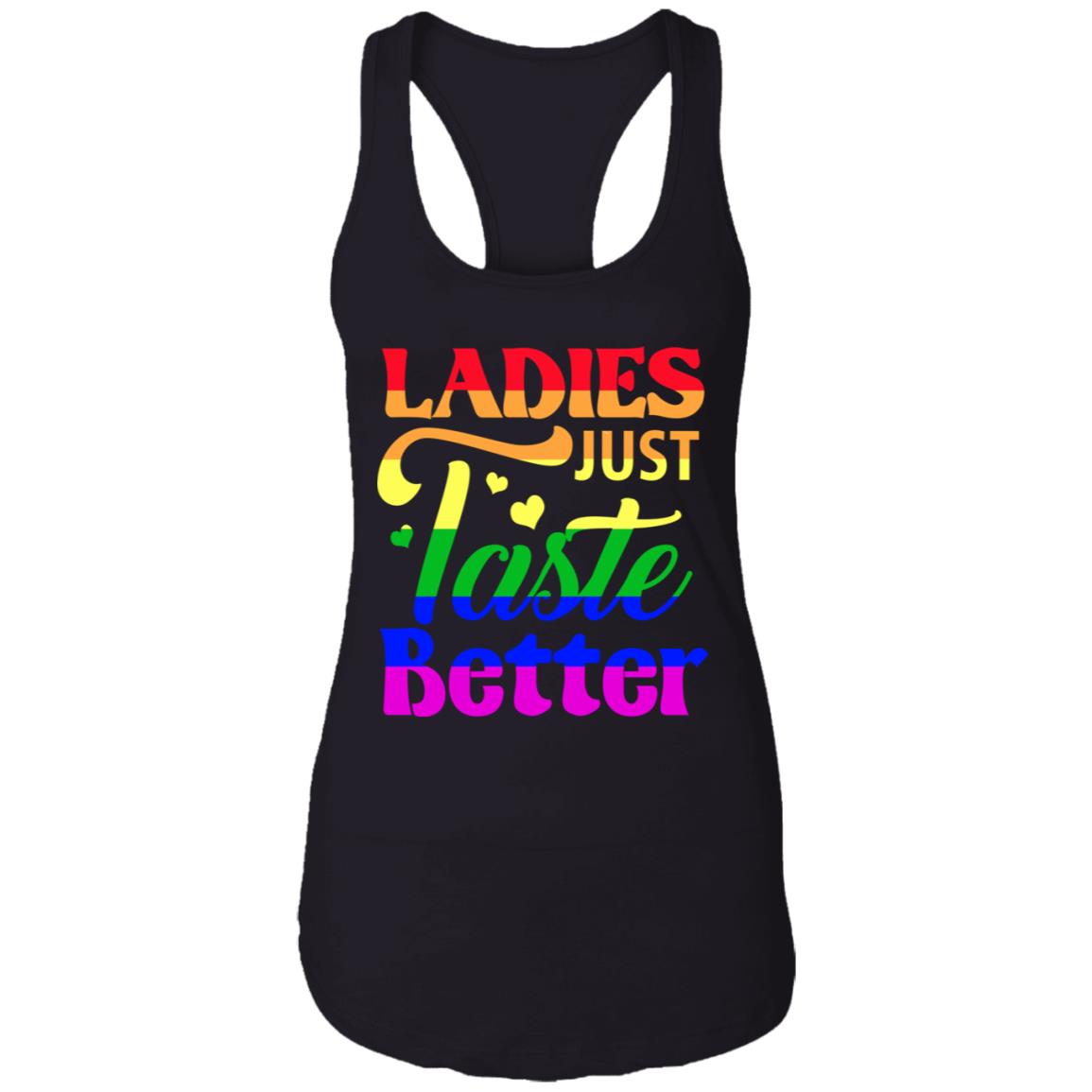 Ladies Just Taste Better Tank Top - Ladies Racerback Tank, Black, Ladies Racerback Tank