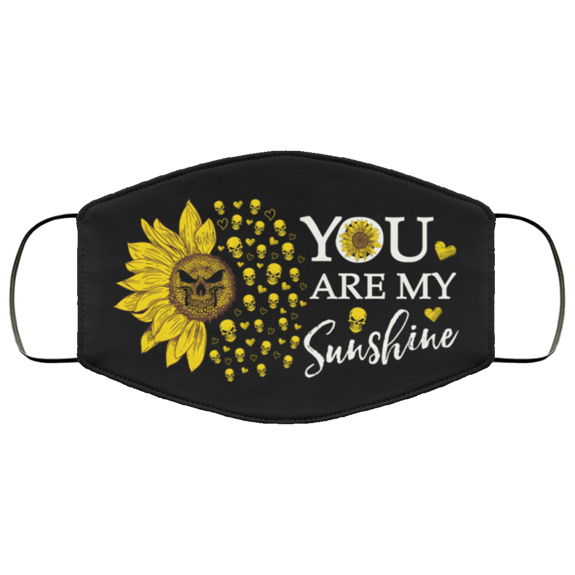 You Are My Sunshine Washable Reusable Custom – Printed Cloth Face Mask Cover, White, Cloth Face Mask