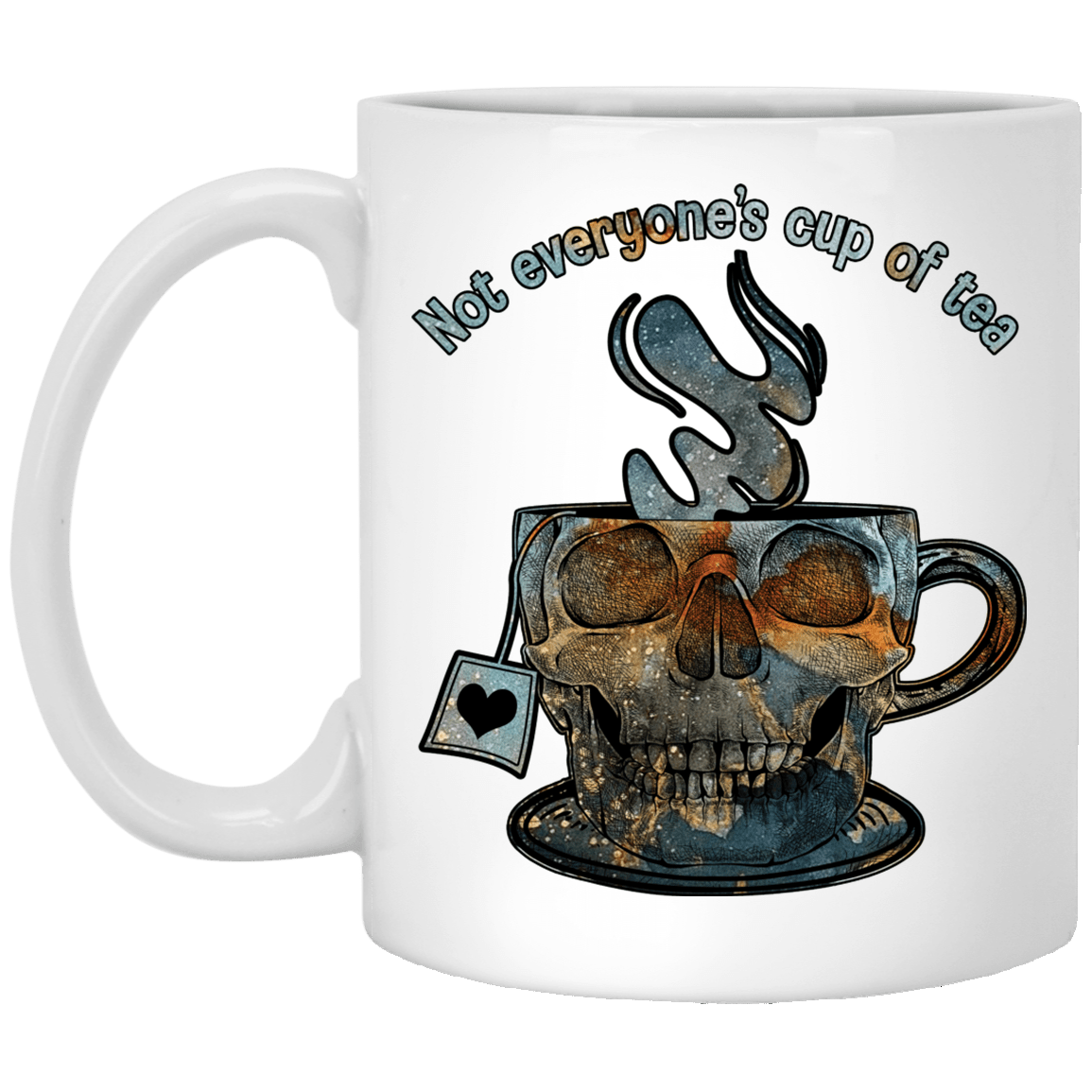 Not Everyone's Cup Of Tea Funny Skull Ceramic Coffee Mug - Beer Stein - Water Bottle - Color Changing Mug, White, 11 oz. White Mug Not Everyone's Cup Of Tea Funny Skull Ceramic Coffee Mug - Beer Stein - Water Bottle - Color Changing Mug, White, 11 oz. White Mug
