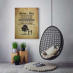 To Bonus Dad The Gift Of Life Saying From Daughter Canvas Poster Mockup