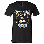 Back The Blue Police America T-Shirt - V-Neck Shirt, Black, V-Neck T-Shirt