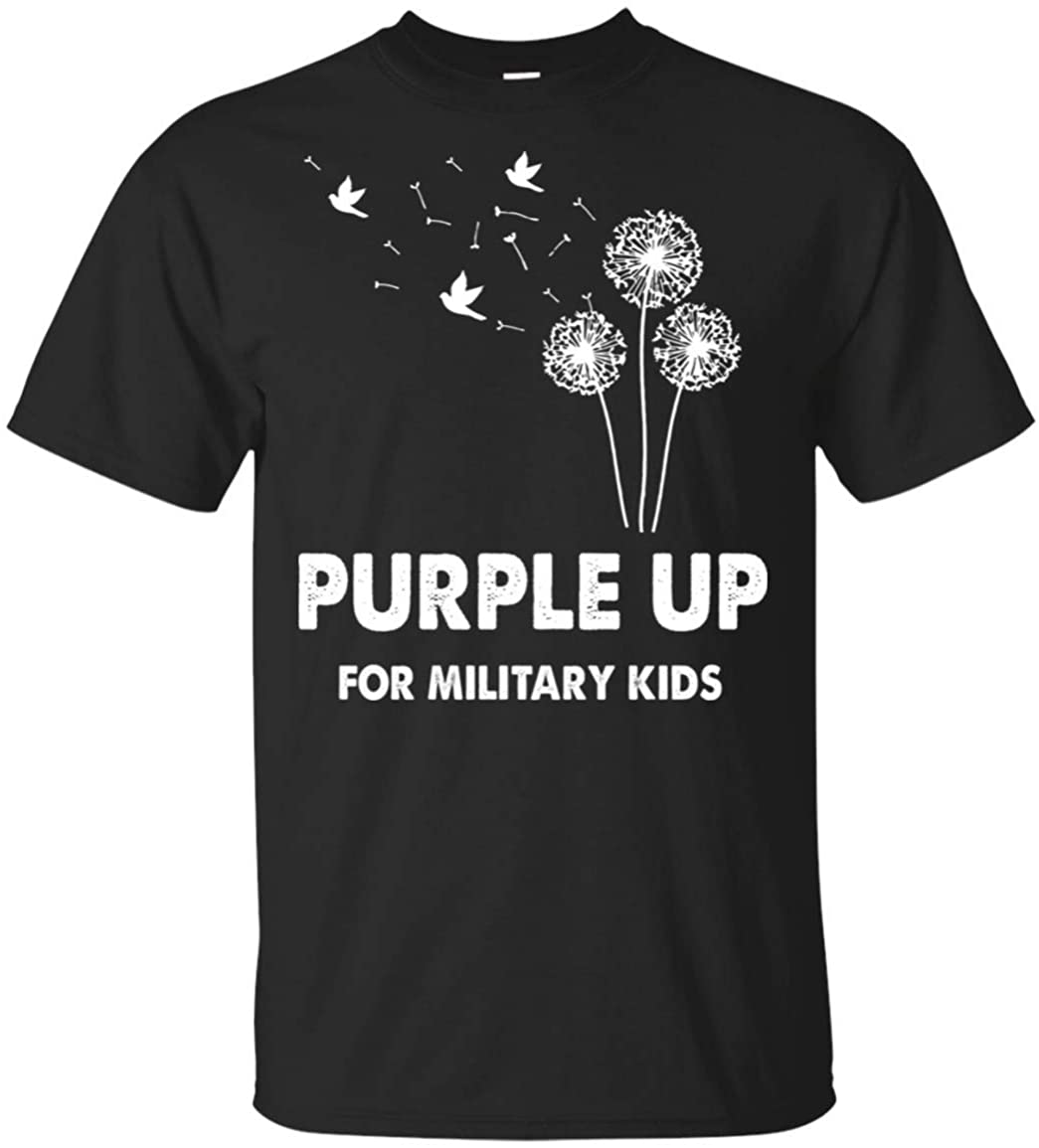 Purple Up for Military Kids T-Shirt - April 2019 Month of The Military Child 2019 Military Families Worldwide Tee Shirt, Unisex T-Shirt, Black