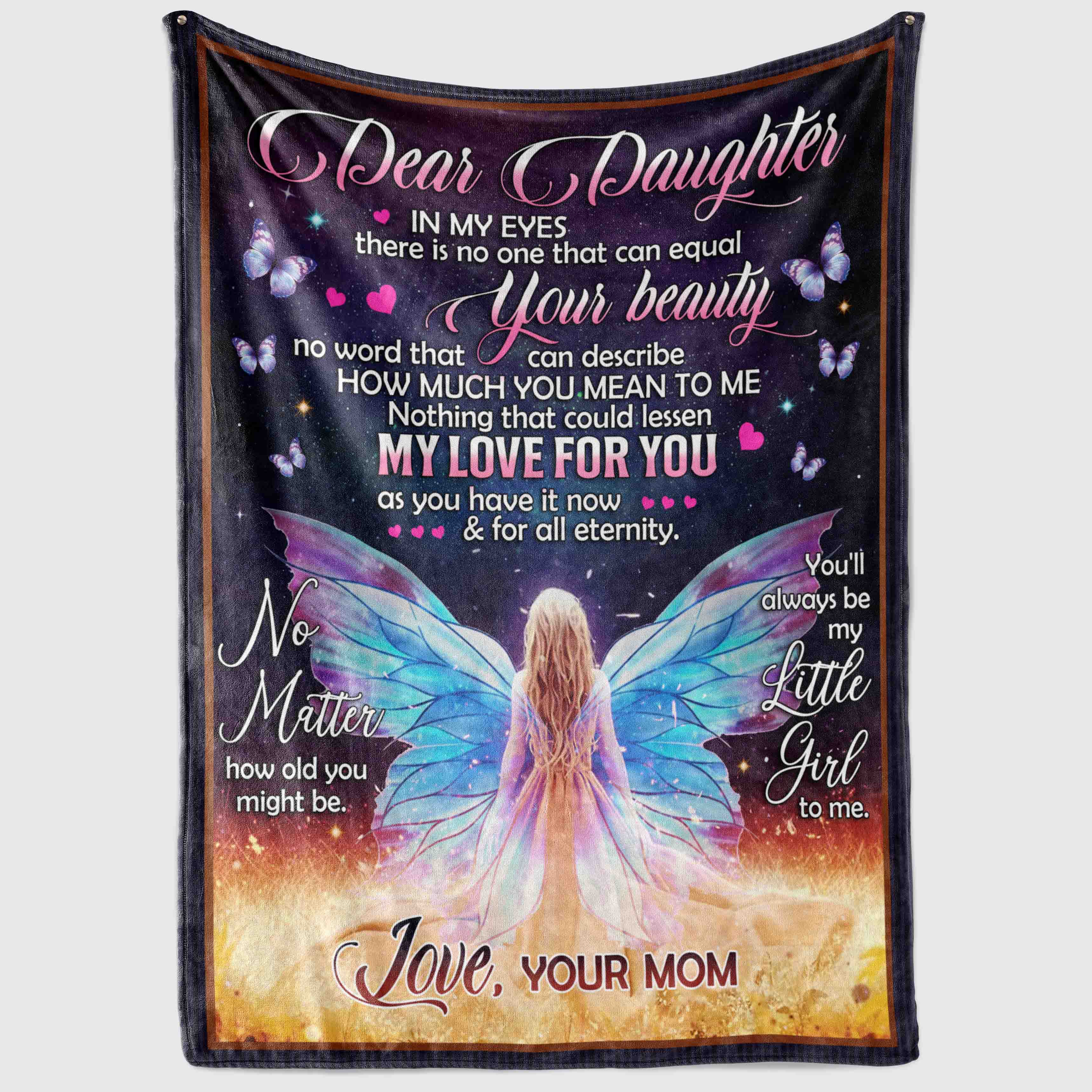 5VT. Dear Daughter Your Beauty blanket mockup
