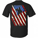 Proud To Be American Veteran My Oath Never Expires Print On Back Only - Plain Front T-Shirt - Men Veteran Shirt, Black, Unisex T-Shirt