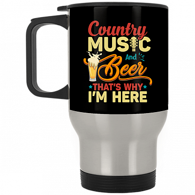 14 oz. Silver Travel Mug