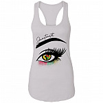 Bright Eyes Juneteenth Is My Independence Day Cotton Tank Top Tee - Ladies Racerback Tank, White, Ladies Racerback Tank