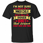 I'm Not Sure About An Inner Child But I Have An Inner Idiot T-Shirt - Funny Saying Shirt, Black, Unisex T-Shirt