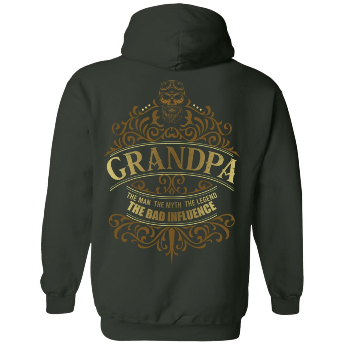 Grandpa Biker Shirt, Forest Green, Hoodie