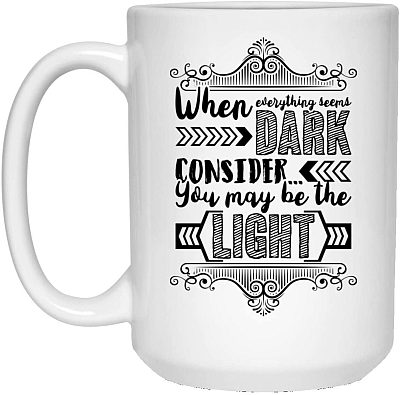 15 oz. White Mug