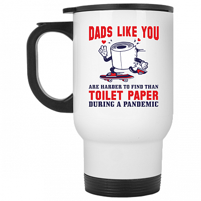 14 oz. White Travel Mug